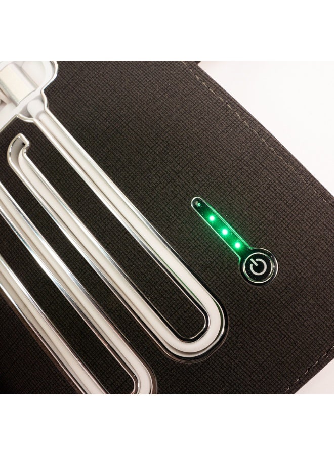 منظم دفتر ملاحظات ذكي A6 مخصص مع بنك طاقة مدمج، مؤشر بطارية LED، حامل بطاقات وملف حلقي قابل للتعبئة – مخطط أعمال محمول مع وظيفة شحن الهاتف - Image 1