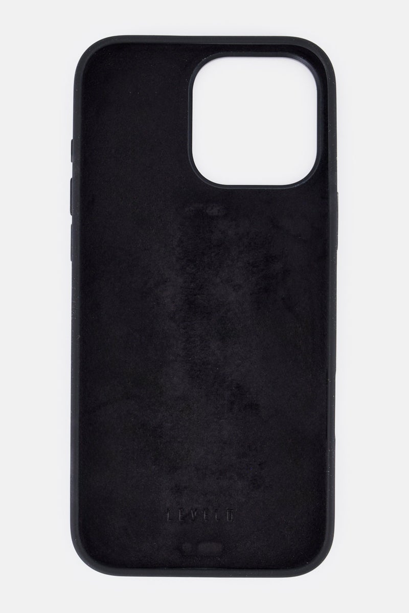 LEVELO حافظة سيليكون مرفقة بقبضة لجهاز آيفون 16 برو ماكس، سوداء - Image 3