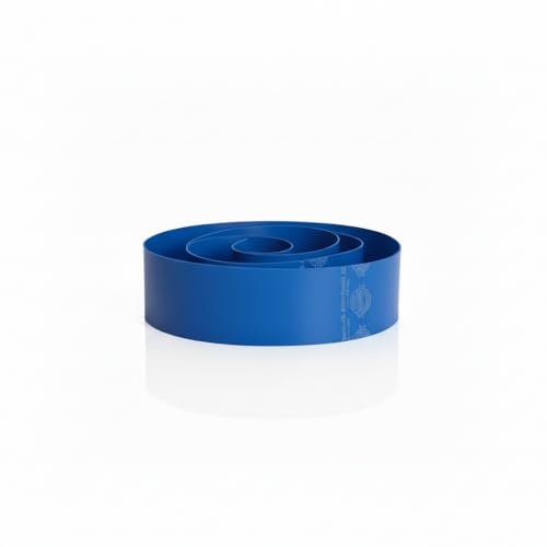 TheraBand شريط تمرين ثيراباند مقاومة متوسطة خالي من اللاتكس بطول 5 أقدام وعرض 4 بوصات باللون الأزرق - Image 1
