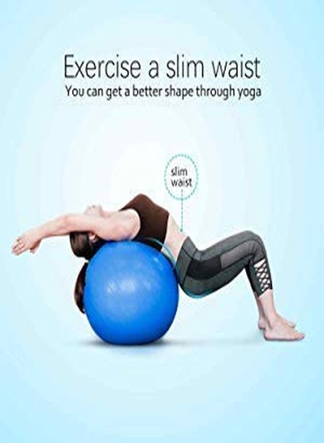 WOLBLIX Anti-Burst and Slip Resistant Exercise Yoga Fitness Birthing Ball with Quick Pump (Color May Vary) (65cm) - Image 2