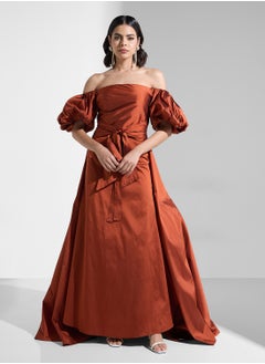 Iyra Bardot Tie Detail Dress  - Image 1