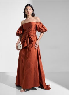 Iyra Bardot Tie Detail Dress  - Image 4