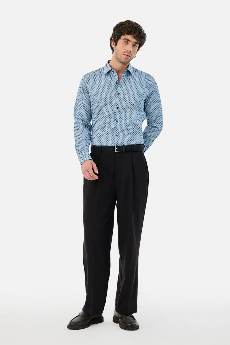 SNITCH Floral Slim Fit 100% Cotton Shirt