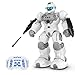 STEMTRON Robot Toys for Kids Programmable Remote Control Robot with Intelligent Gesture Sensing Recharge Singing Dancing Mode Launcher White - Image 2