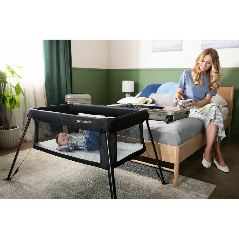 Kinderkraft - Baby Cot CAMI 3 in 1 Travel & Playpen - Black - 20495 - Image 3