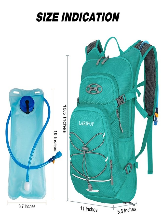 LARIPOP 18L Hydration Backpack with 2L BPA-Free Leak-Proof Water Bladder, Lightweight Breathable Reflective Daypack for Hiking Cycling MTB Trail Running Camping Men Women - Image 2