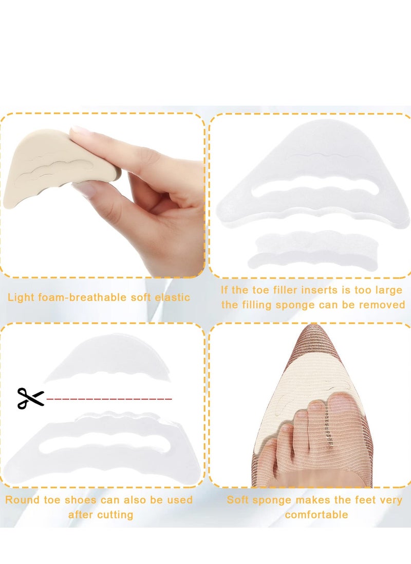 SYOSI - 12 Pairs Shoe Filler High Heel Cushion Pads Adjustable Toe Filler Inserts Front Insoles Heel Grips Liner Insert for Preventing Too Big Shoe from Heel Slipping Blisters Relieve Pain (Plain Style) - Image 1