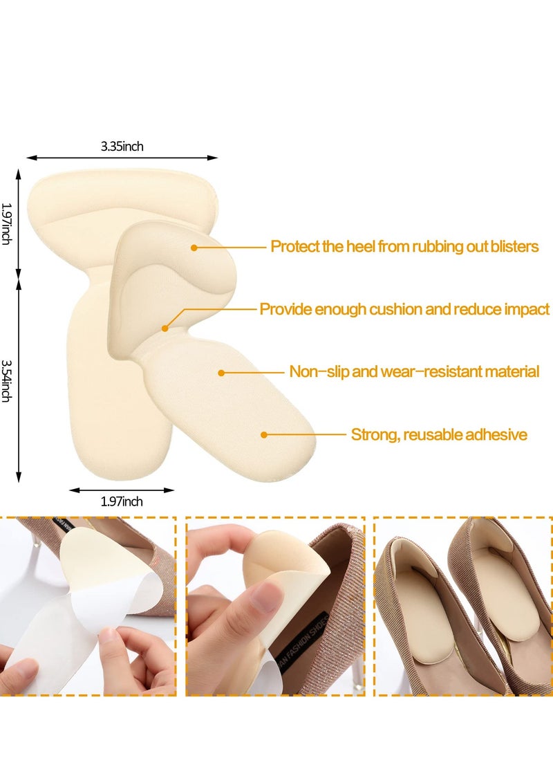 SYOSI - 12 Pairs Shoe Filler High Heel Cushion Pads Adjustable Toe Filler Inserts Front Insoles Heel Grips Liner Insert for Preventing Too Big Shoe from Heel Slipping Blisters Relieve Pain (Plain Style) - Image 1