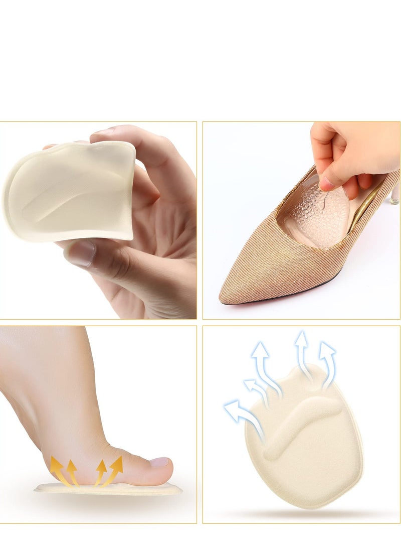 SYOSI - 12 Pairs Shoe Filler High Heel Cushion Pads Adjustable Toe Filler Inserts Front Insoles Heel Grips Liner Insert for Preventing Too Big Shoe from Heel Slipping Blisters Relieve Pain (Plain Style) - Image 1