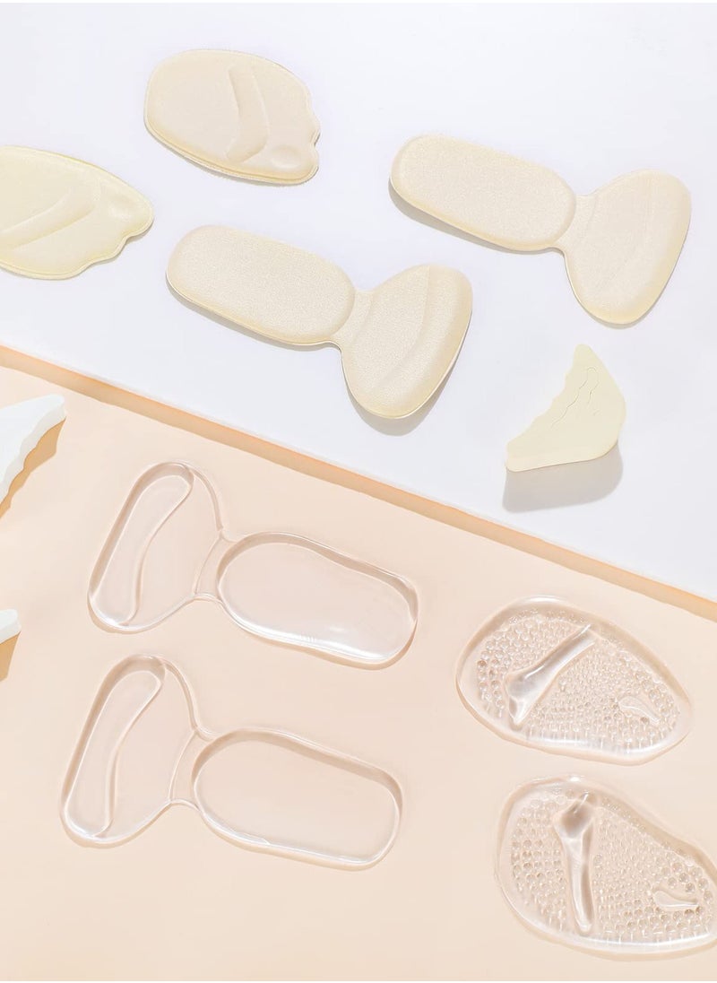 SYOSI - 12 Pairs Shoe Filler High Heel Cushion Pads Adjustable Toe Filler Inserts Front Insoles Heel Grips Liner Insert for Preventing Too Big Shoe from Heel Slipping Blisters Relieve Pain (Plain Style) - Image 1