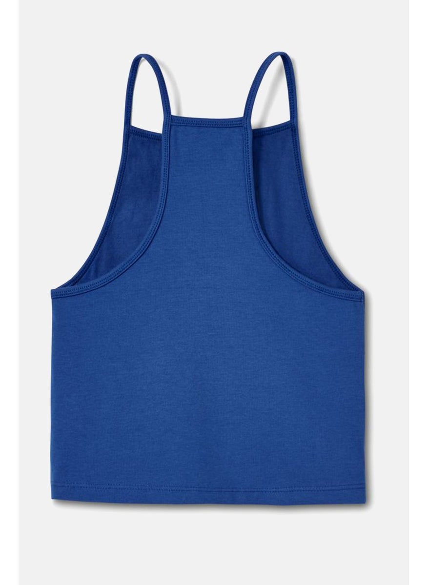 Tchibo - Kids Girl 2 Pcs Plain Sleeveless Top, White and Blue - Image 1