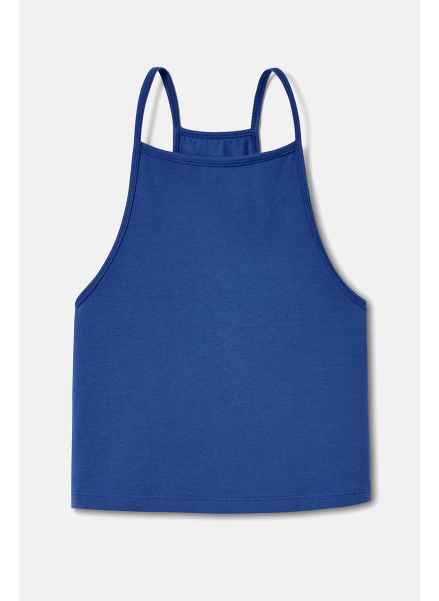 Tchibo - Kids Girl 2 Pcs Plain Sleeveless Top, White and Blue - Image 1