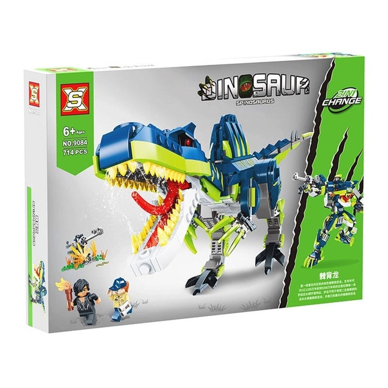 مكعبات الديناصور المتحول لأنسان الي 2 في 1 714 قطعة - 9084 - Image 2