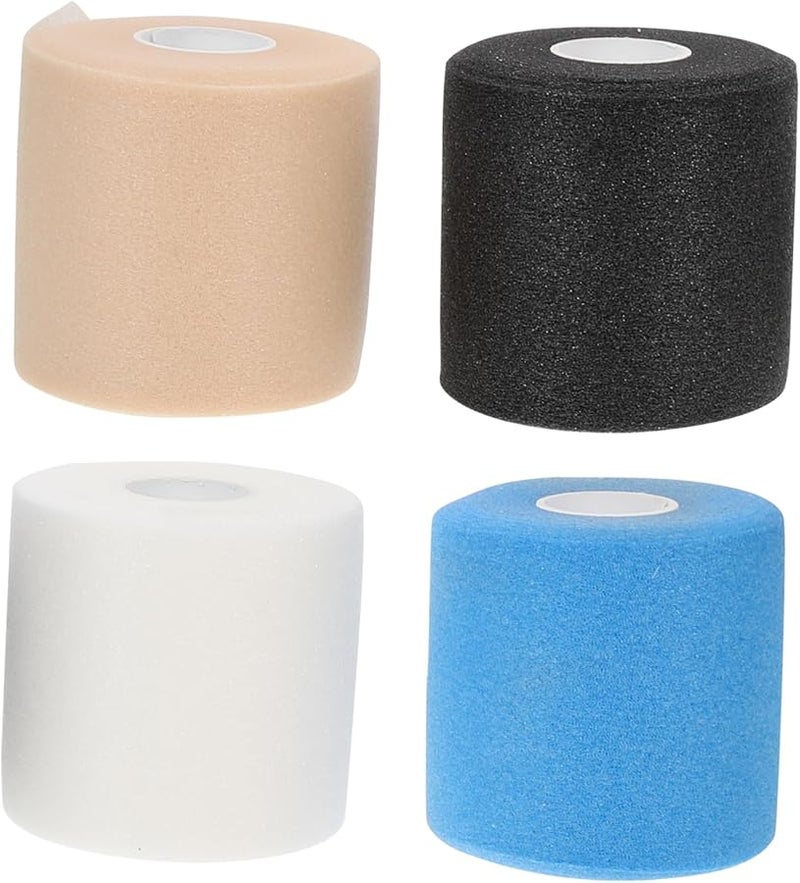 ميكيكيت 4 لفات ضمادة متماسكة ذاتية اللصق لف داعم مرن لدعم المفاصل وإصابات الإسعافات الأولية الرياضية مجموعة من 4 قطع - Image 2