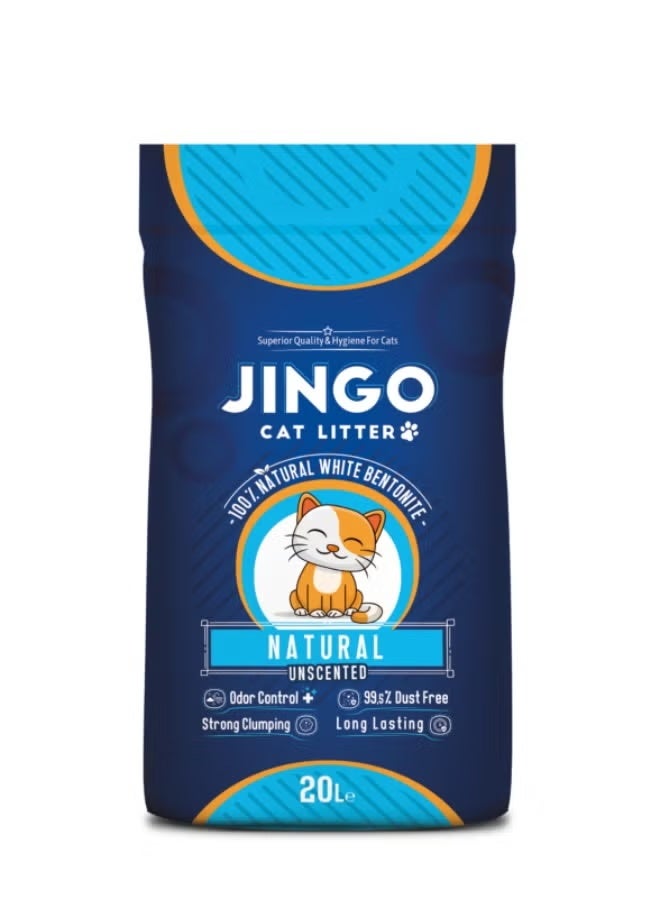 JINGO Cat Litter Unscented Jingo - 20 L