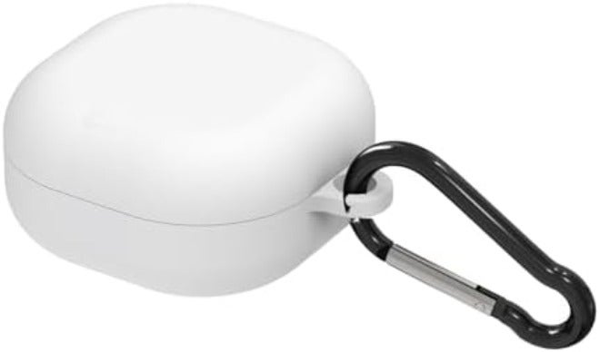 Geekria Silicone Case Cover Compatible with Samsung Galaxy Buds FE True Wireless Earbuds, Protective Earphones Skin Cover with Keychain Hook, Charging Port Accessible (Black) - Image 1