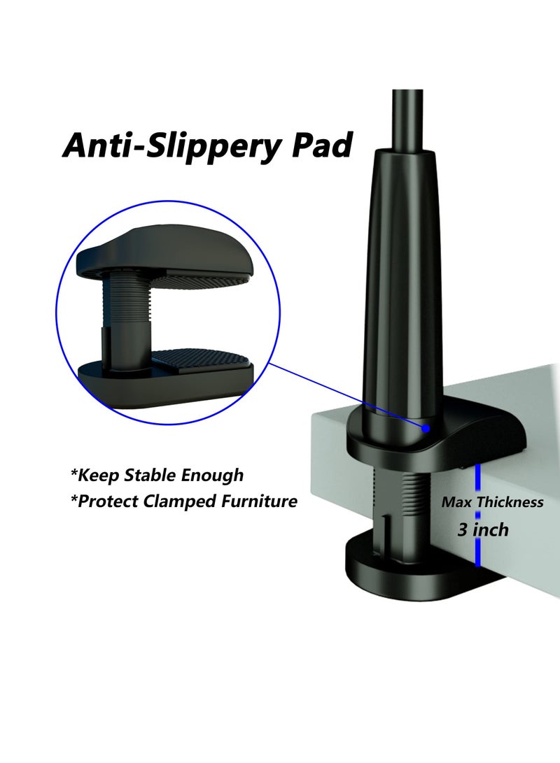 1 pcs Cell Phone Clip Bed Stand Holder, with Grip Flexible Long Arm Gooseneck Bracket Mount Clamp for Desk, Compatible with iPhone 14 Pro Max XR X 8 7 6 or Other 3.5-7" Devices - Image 5