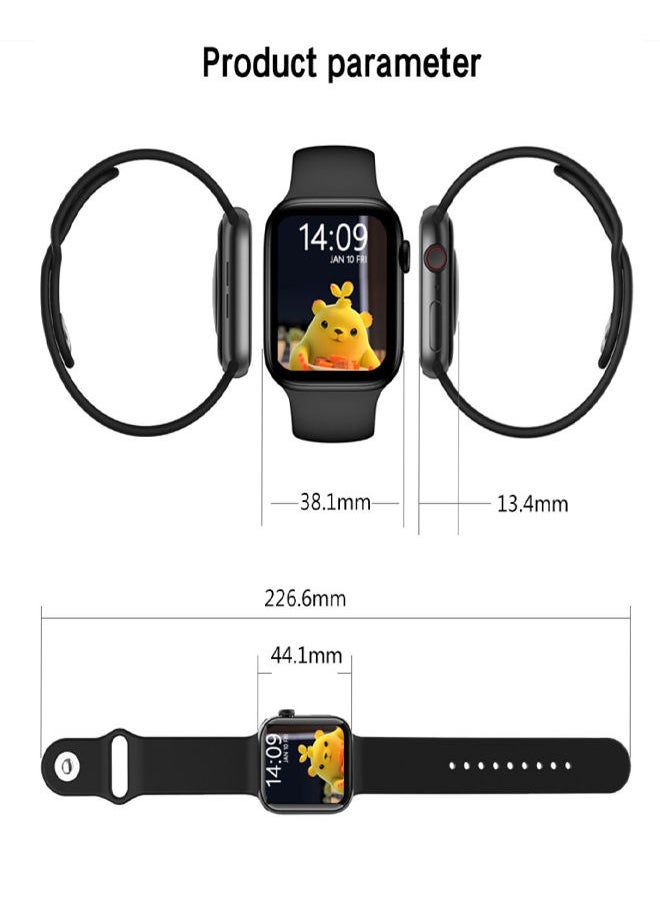 Black Tiger - HW16 smart watch with calling feature and supports Arabic language - Image 1