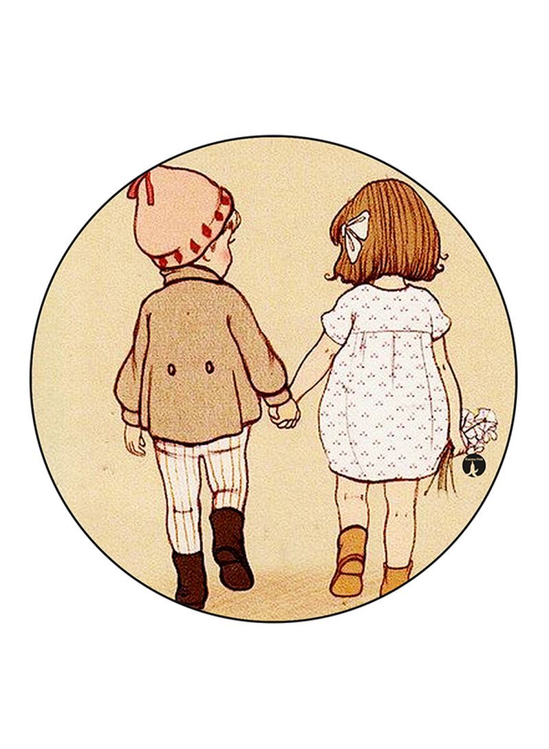 RKN Boy And Girl Printed Fridge Magnet Multicolour - Image 1