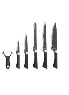 Extra 6 Piece Stainless Steel Kitchen Knife Set with Peeler  - Image 2