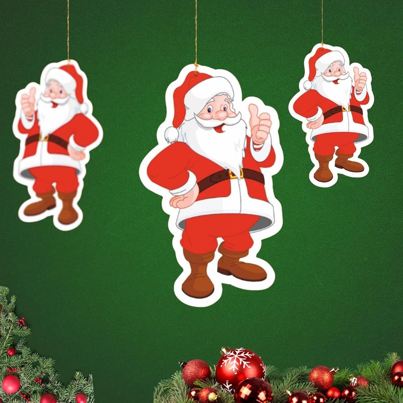 DIGI ART'S DIGI ARTS Merry Christmas Paper Hanging Santa Claus Big for Christmas Decoration Home Living Room Office Christmas Party Church Decoration Pack of 10 RedWhite 125 X 215 Cms - Image 1