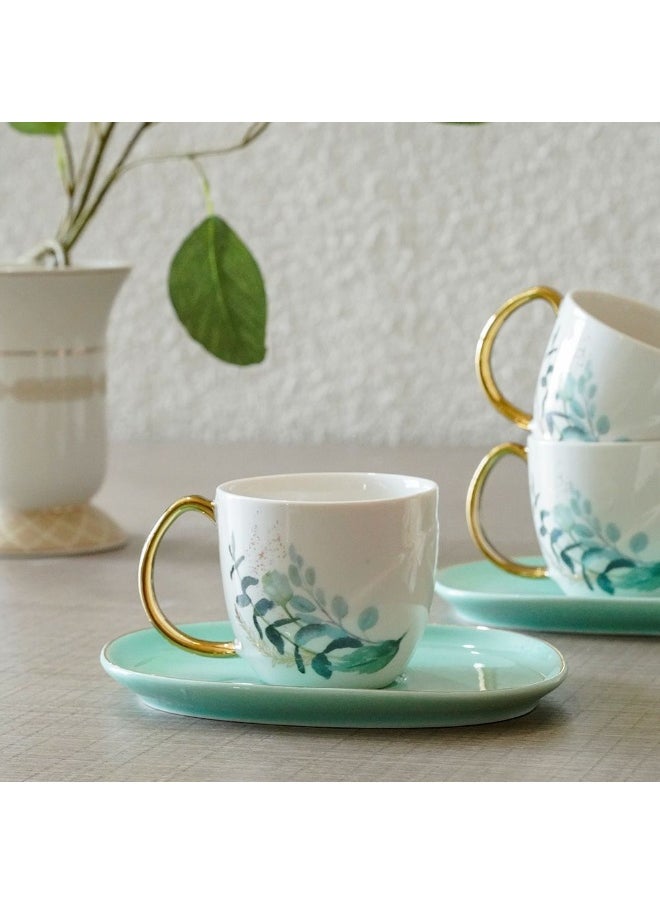 DANUBE HOME Majestic 24-Piece Porcelain Tea Set Elegant Design With Tea Pot Cups Saucers And More Perfect For Afternoon Tea Special Occasions Or Daily Use Durable And Stylish  - Image 3
