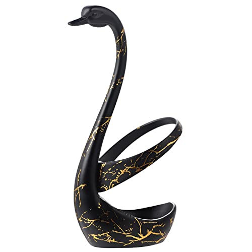 AnSaw Elegant Small Black Swan Base Holder for Coffee Bar & Dining, Perfect for Wedding & Entertaining Table Decor - Image 1
