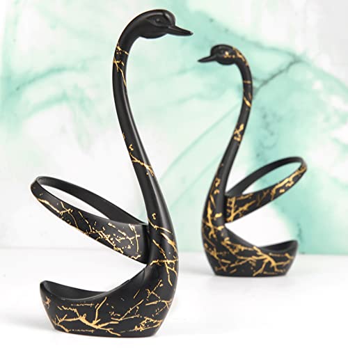 AnSaw Elegant Small Black Swan Base Holder for Coffee Bar & Dining, Perfect for Wedding & Entertaining Table Decor - Image 5