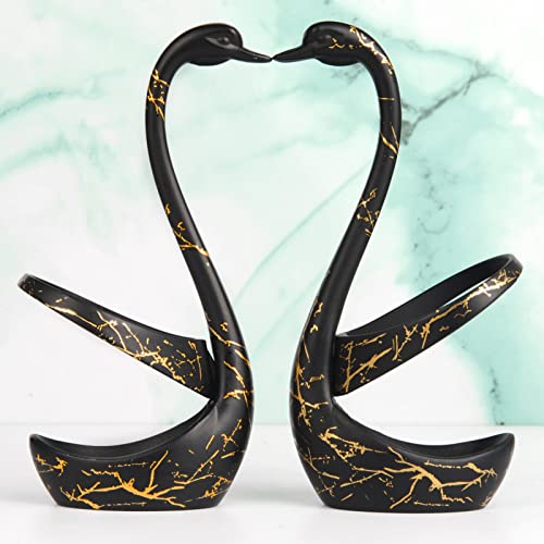AnSaw Elegant Small Black Swan Base Holder for Coffee Bar & Dining, Perfect for Wedding & Entertaining Table Decor - Image 4