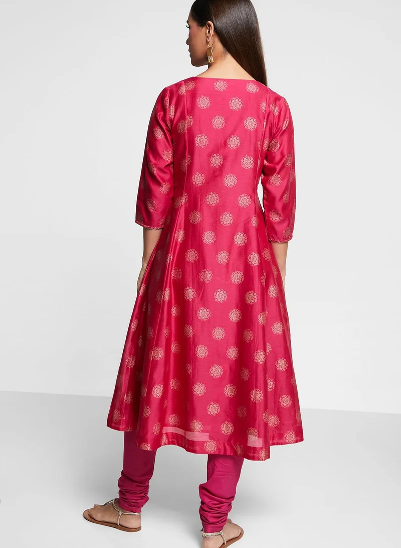 Fabindia Printed Longline Kurti