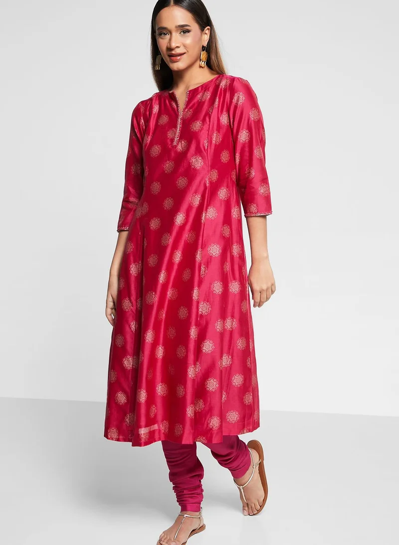 Fabindia Printed Longline Kurti