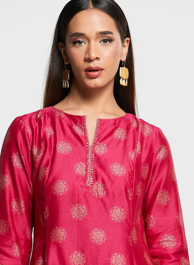 Fabindia Printed Longline Kurti