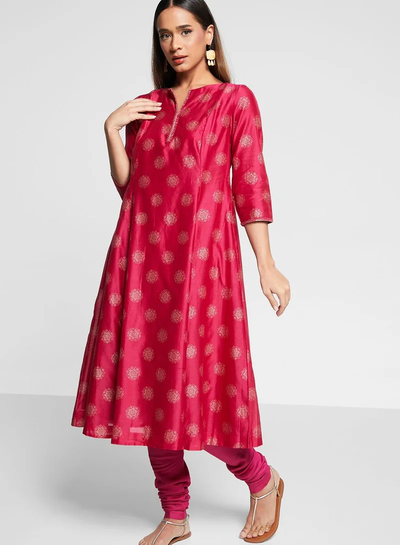 Fabindia Printed Longline Kurti
