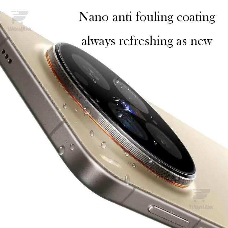 WonRia ® حزمة 1 - واقي عدسة الكاميرا الخلفية لجهاز Vivo X300 Pro 5G - واقي زجاجي [3D متميز] - أسود - Image 4