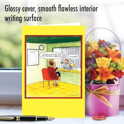 NobleWorks - Funny Cartoon Mother's Day Card - Comic Humor, Mom Notecard w/Envelope - Have I Failed You 0035 - Image 4