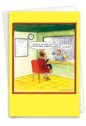 NobleWorks - Funny Cartoon Mother's Day Card - Comic Humor, Mom Notecard w/Envelope - Have I Failed You 0035 - Image 1