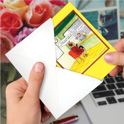 NobleWorks - Funny Cartoon Mother's Day Card - Comic Humor, Mom Notecard w/Envelope - Have I Failed You 0035 - Image 5