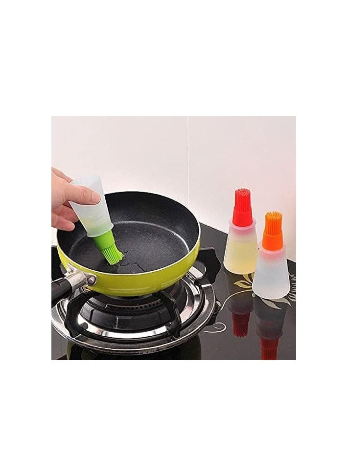 Generic - Silicone Cooking Oil Bottle Basting Brush  Dosa Oil Dispenser Spreader for Pan BBQ Baking Grilling Kitchen. - Image 1
