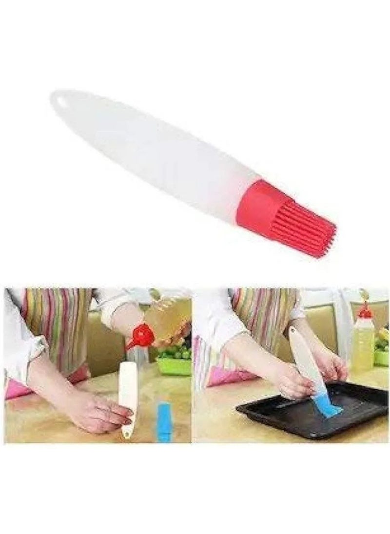 Generic - Silicone Cooking Oil Bottle Basting Brush  Dosa Oil Dispenser Spreader for Pan BBQ Baking Grilling Kitchen. - Image 1