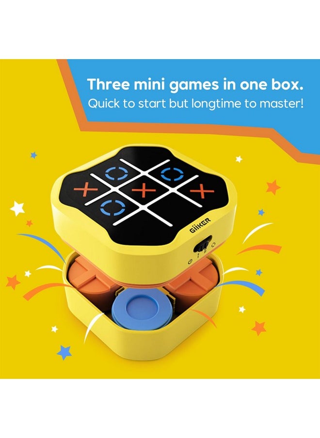 Giiker - Tic Tac Toe Bolt Game, 3-In-1 Handheld Puzzle Game Console, Portable Travel Games For Educational And Memory Growth, Fidget Toys Board Games For Kids And Adults, Birthday Gifts For All Ages - Image 1