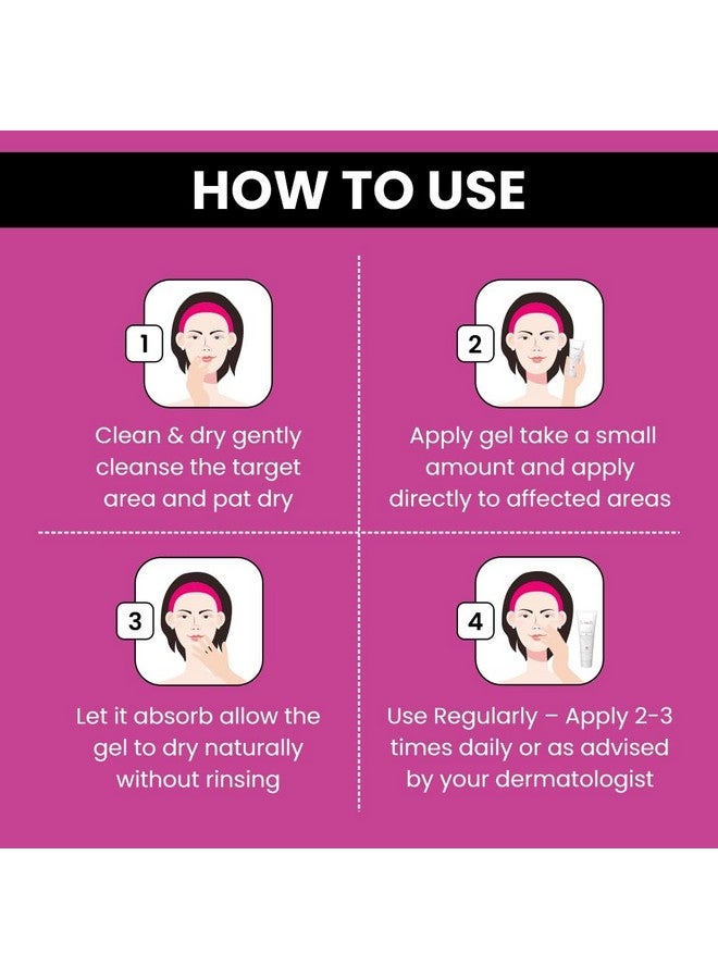 ETHIGLO Sebogel Salicylic Acid & Nicotinamide Gel for Pimples and Oily Skin : 30gm : Pack of 04 - Image 5