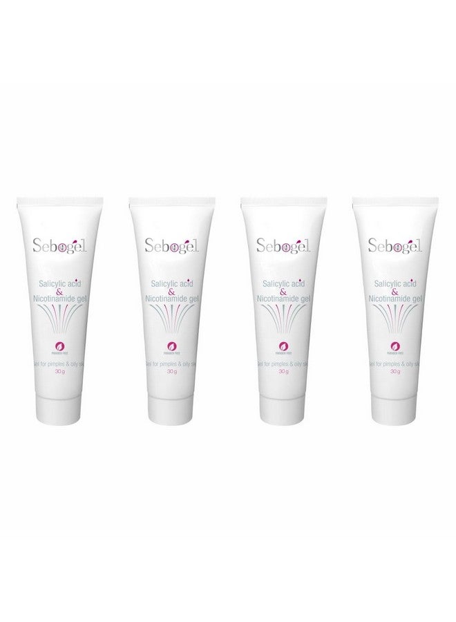 ETHIGLO Sebogel Salicylic Acid & Nicotinamide Gel for Pimples and Oily Skin : 30gm : Pack of 04 - Image 1