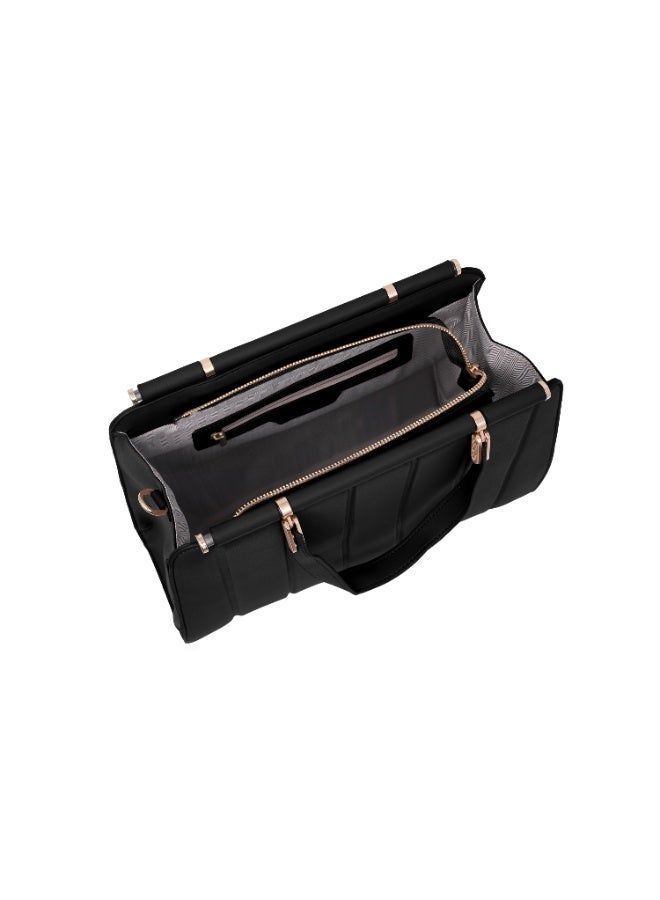 فوسكا شنطة Foska كتف نسائية جلد ناعم – تصميم كلاسيكي للمكتب لون أسود – مقاس 36x25.5 سم - Image 5