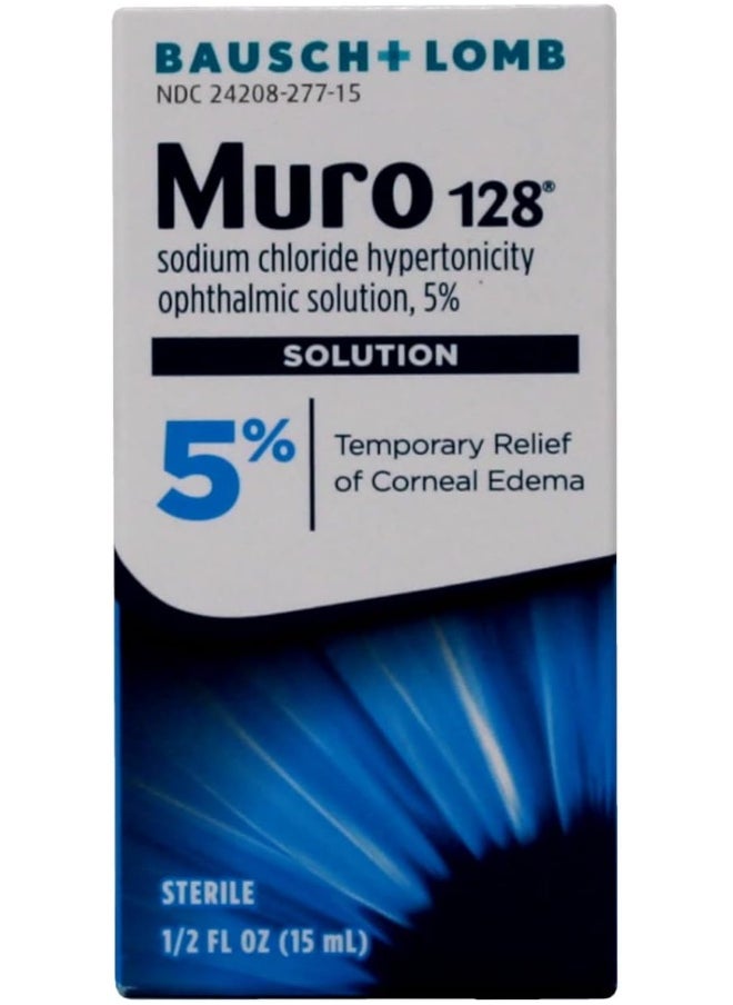 Bausch + Lomb Bausch & Lomb Pharmaceuticals Muro 128 5% Solution (15Ml/0.5Oz.)  - Image 2