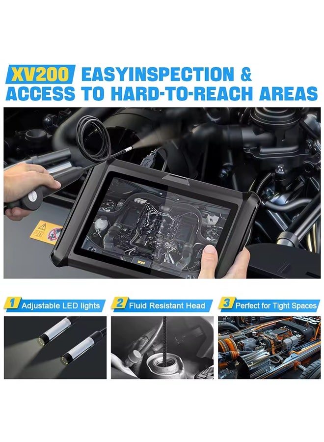 XTOOL XV200 is an upgraded of XV100 8.5mm HD Endoscope Camera Micro 8 LED Car Endoscope Inspection Borescope For D9S X100MAX D7S - Image 2