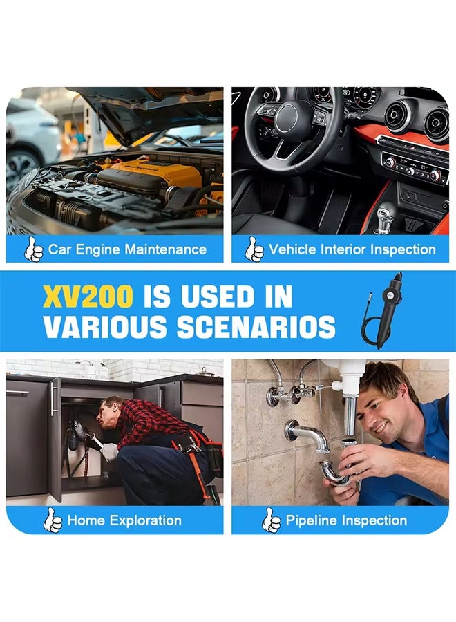 XTOOL XV200 is an upgraded of XV100 8.5mm HD Endoscope Camera Micro 8 LED Car Endoscope Inspection Borescope For D9S X100MAX D7S - Image 5