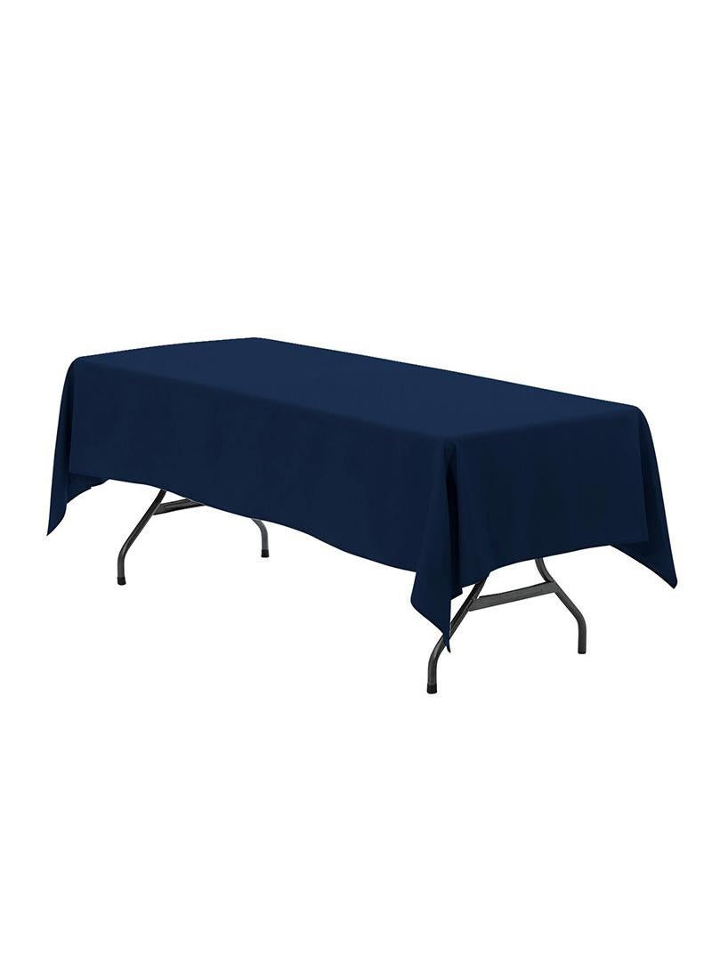 general Solid Color Tablecloth Navy Blue Multi Size Hotel Buffet Wedding Birthday Party Polyester Tablecloth - Image 1