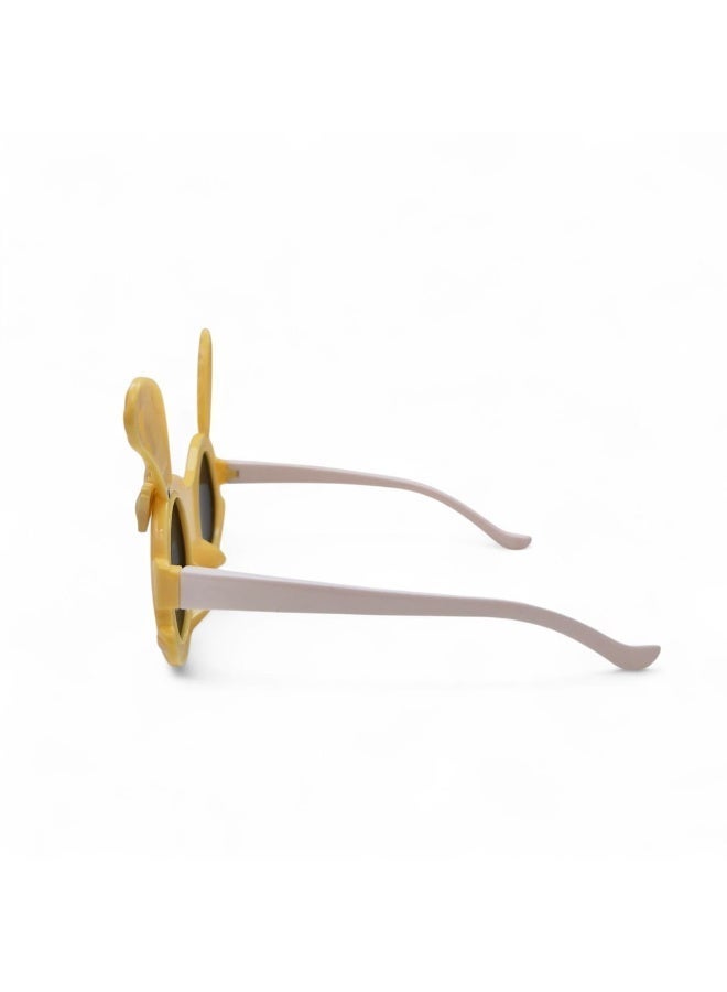 Kids Bunny Shape Sunglasses | Cute Cartoon Rabbit Design Protective Shades for Girls – Yellow - Image 5