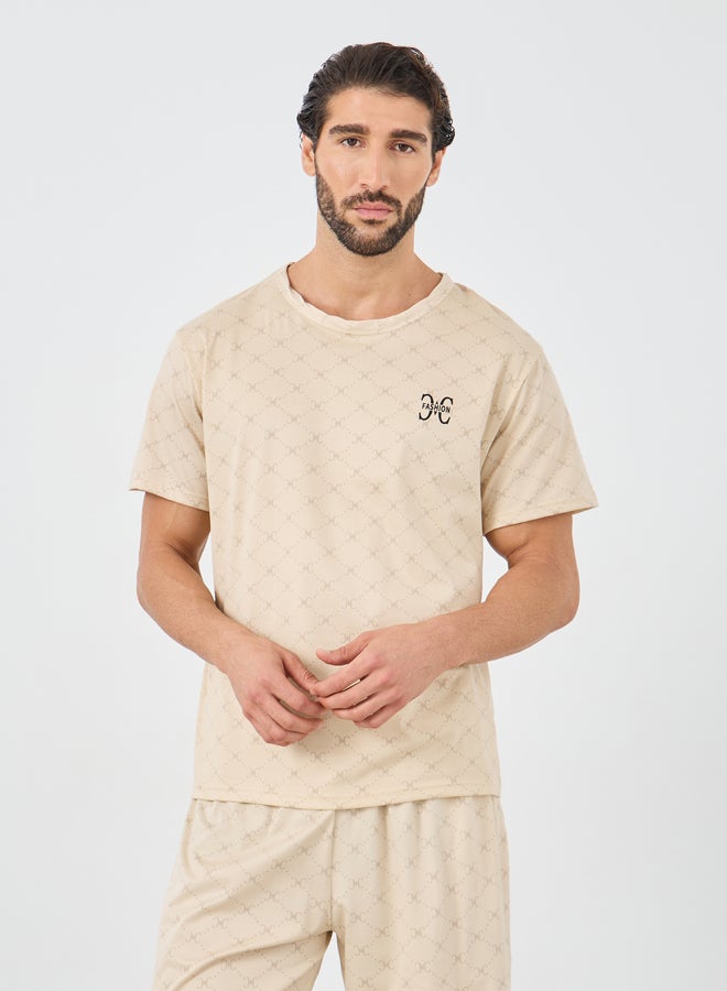 Styli All Over Printed T-Shirt and Shorts Pyjama Set - Image 2