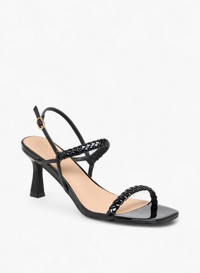 Flora Bella By Shoexpress Women Braided Flared Heel Sandals